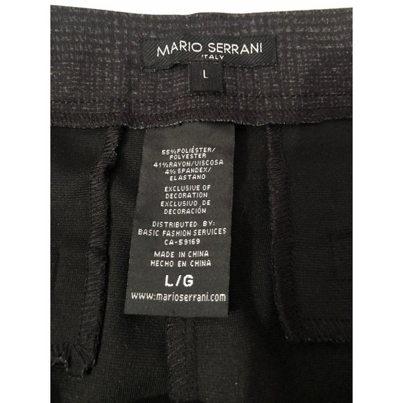 Mario Serrani Italy Womens Comfort Stretch Mini Check Sz L Pants - Picture 4 of 5